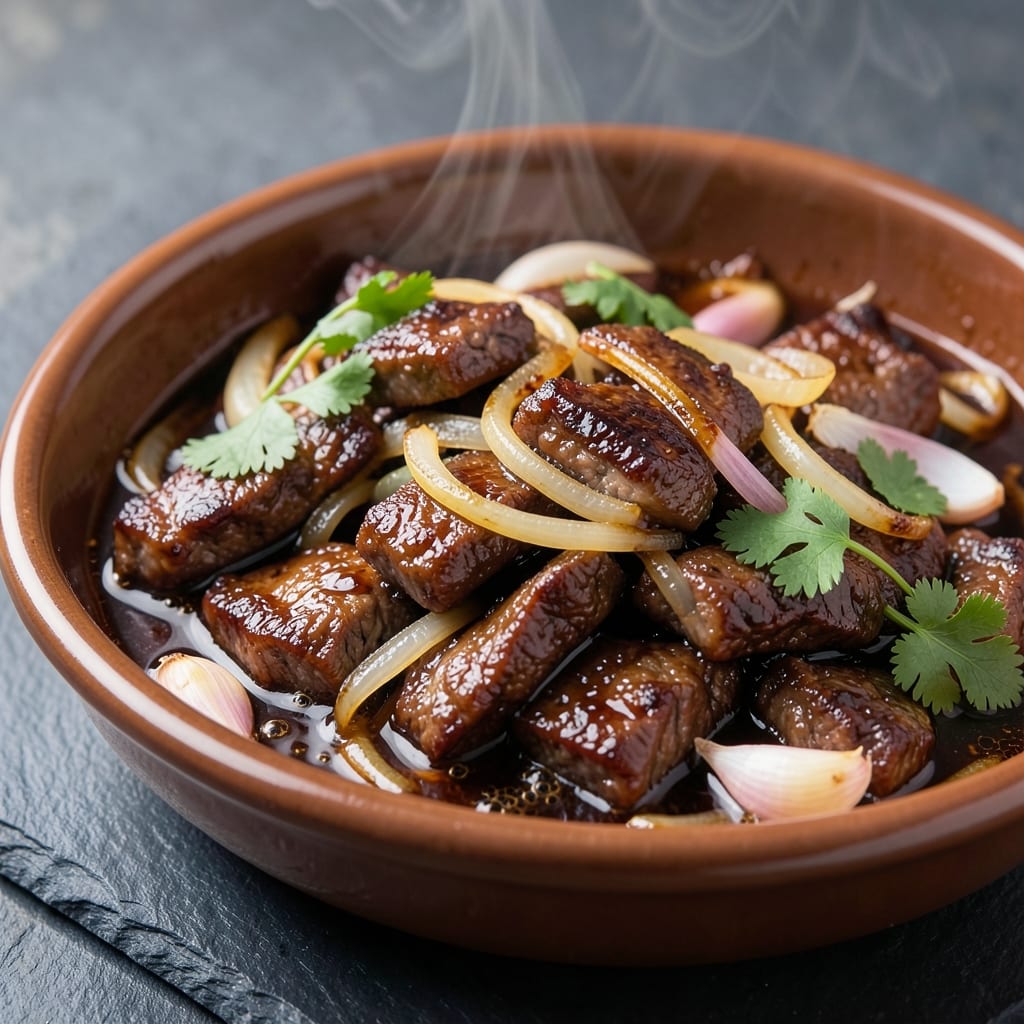Asian Beef Tips Crock Pot Recipe: Hoisin-Soy Glaze with Caramelized Onions