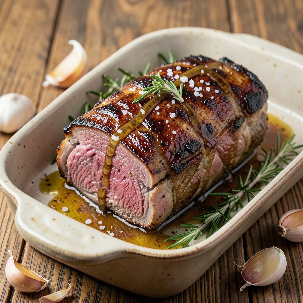 Baked Beef Oven Recipe: Juicy Crust and Pink-Centered Masterpiece