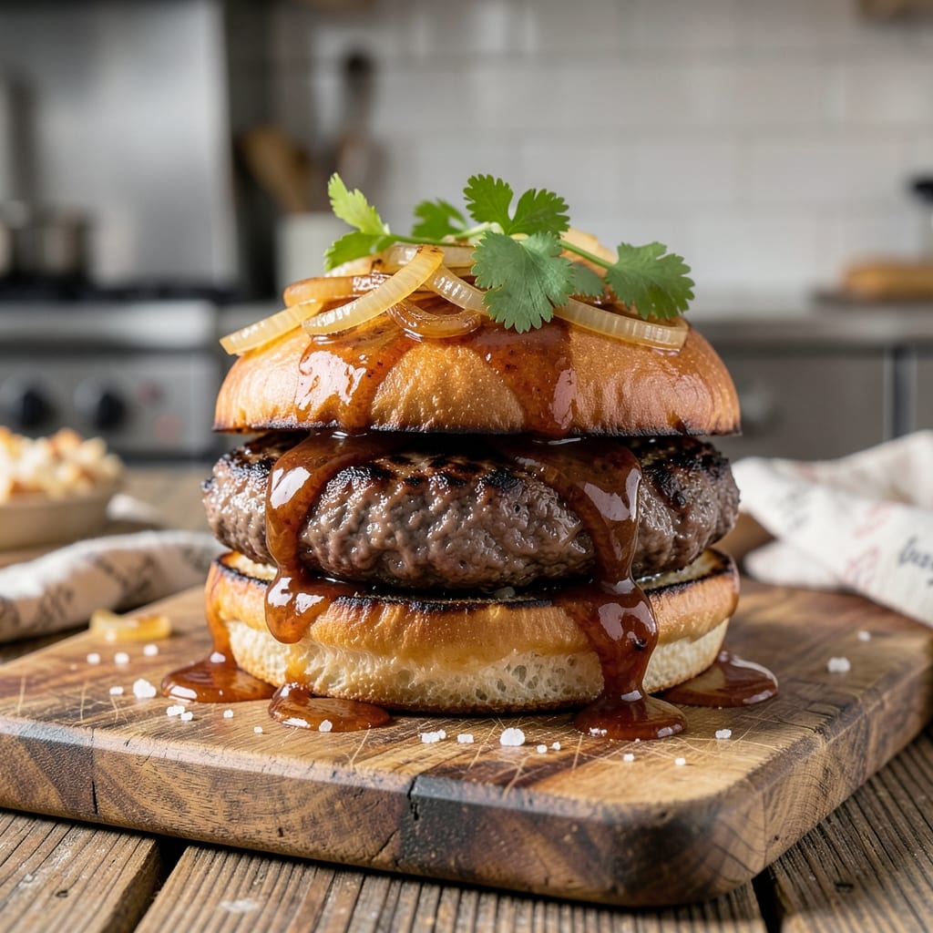 Barbeque Beef Burger Recipe: Smoked Paprika-Crusted Bites with Caramelized Onions
