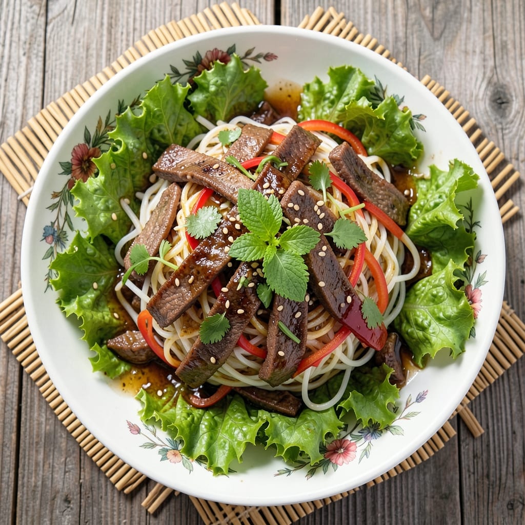 Authentic Vietnamese Beef Salad Recipe: Crispy Rice Noodles With Tangy Fish Sauce Kick
