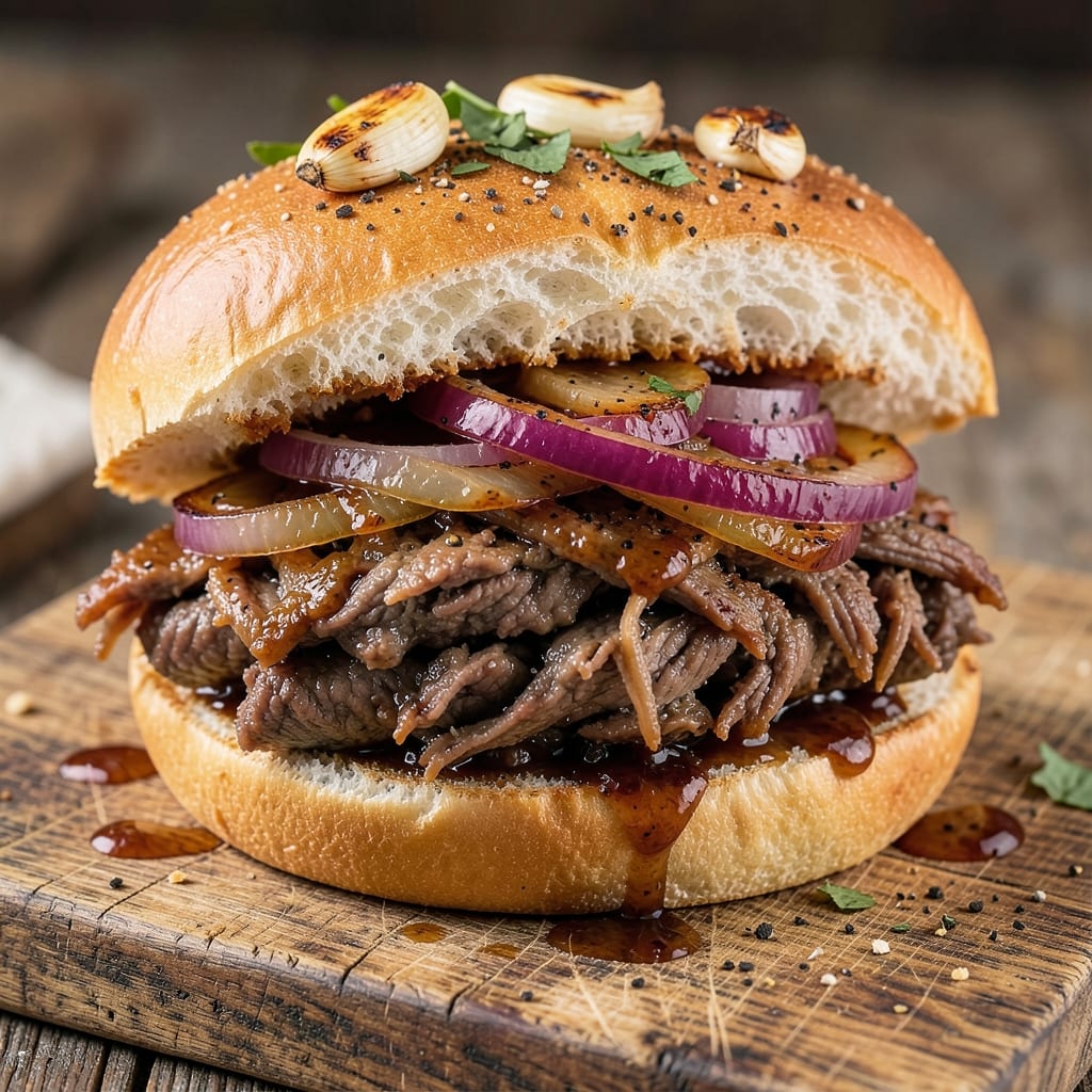 Barbecue Beef Sandwich Recipe Slow Cooker: Slow-Cooked Smoky Crust and Juicy Pull-Apart Meat