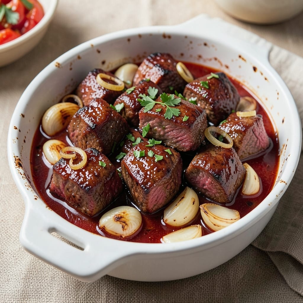 Fine Beef Cubes Recipe: One-Pan Red Wine Reduction Magic