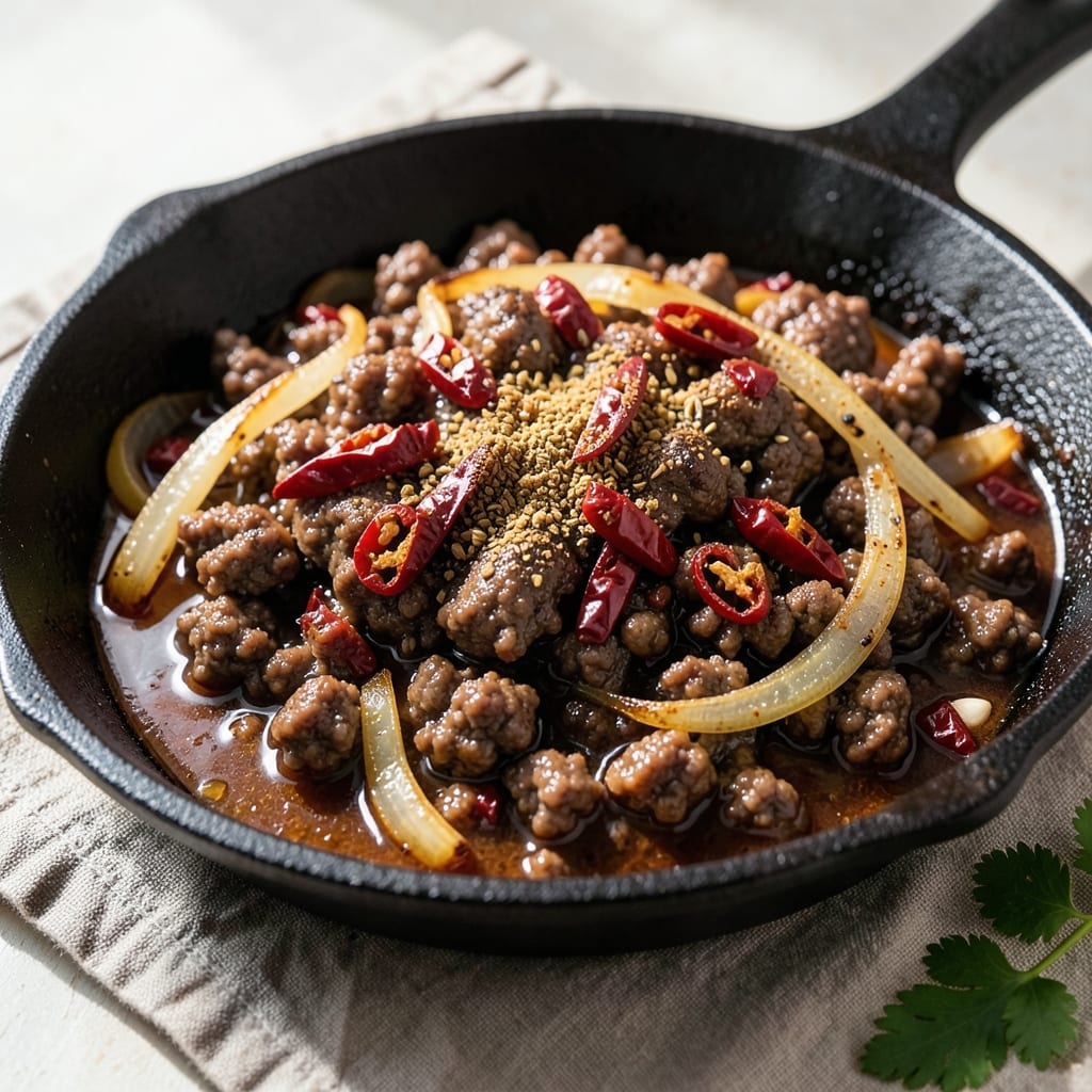 Ground Beef Pepper Recipe: Smoky Chipotle-Cumin Crust With Caramelized Bites