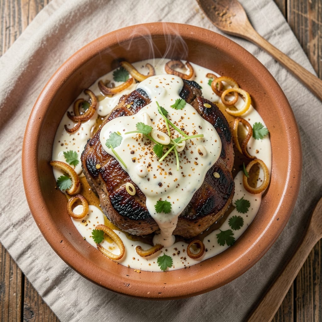 Anglo-Indian Beef Roast Recipe: Spiced Yogurt-Marinated Richness with Charred Crust