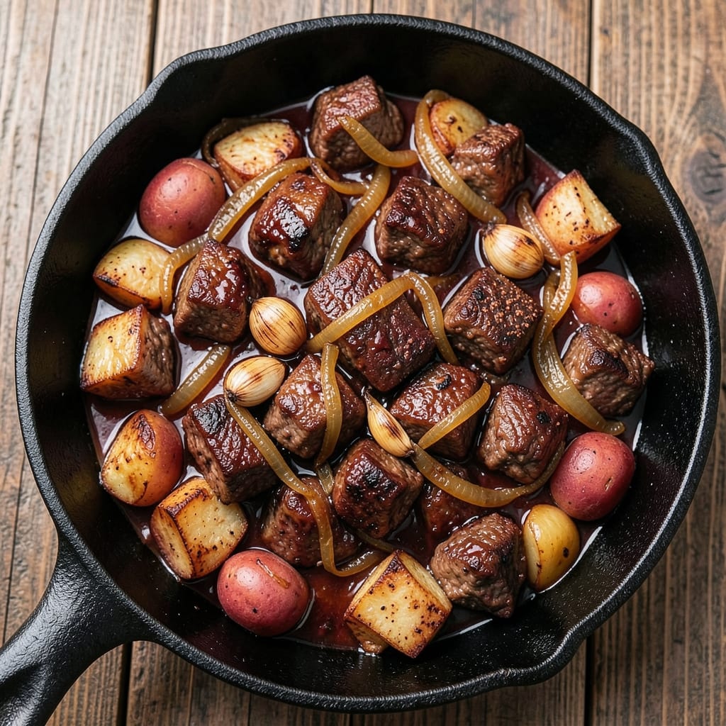 BBQ Beef Cubes Army Recipe: Slow-Cooked Spice Bomb With Crispy Potato Topping