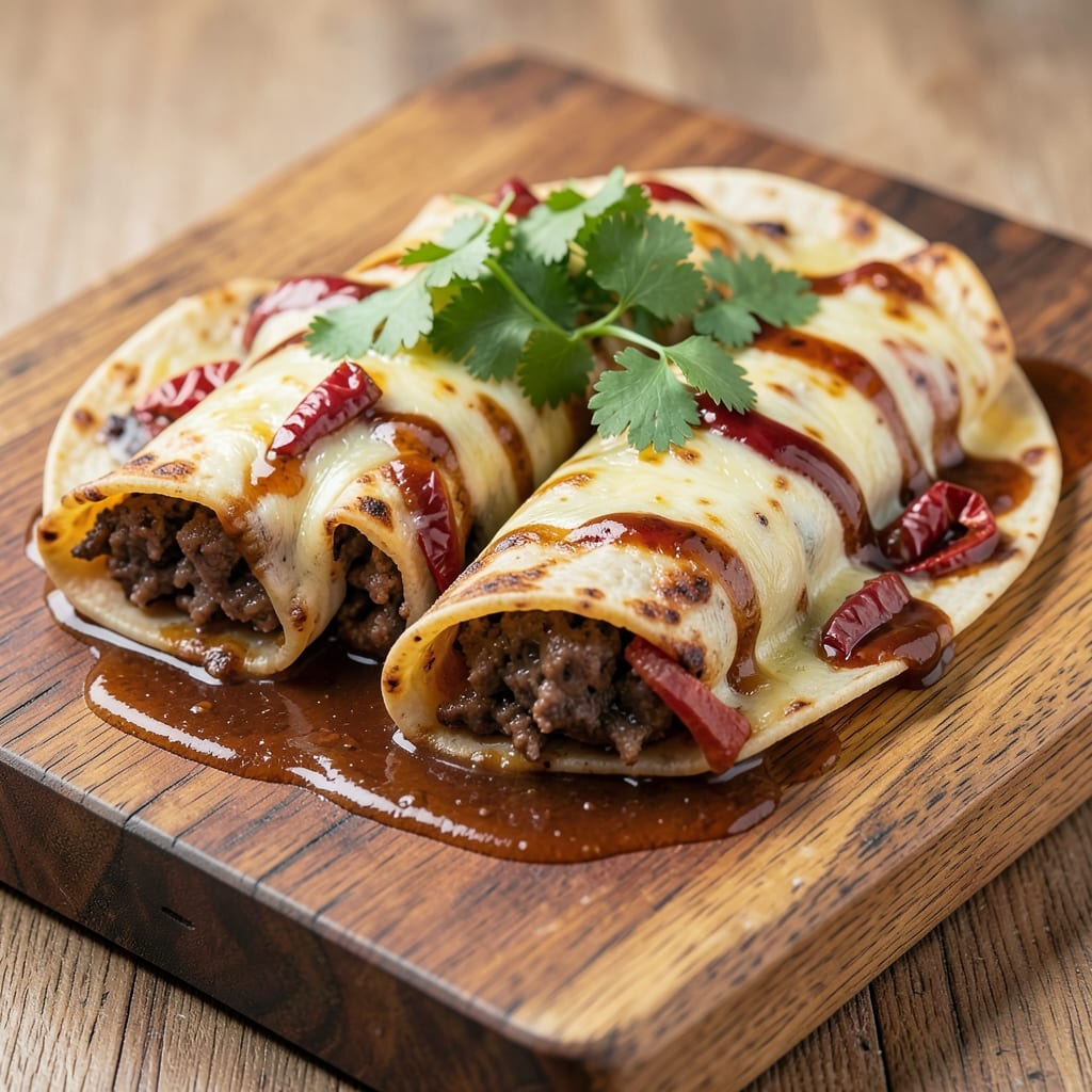 Loaded Beef Enchiladas Recipe: Smoky Chipotle Cheese Melted Between Crispy Shells