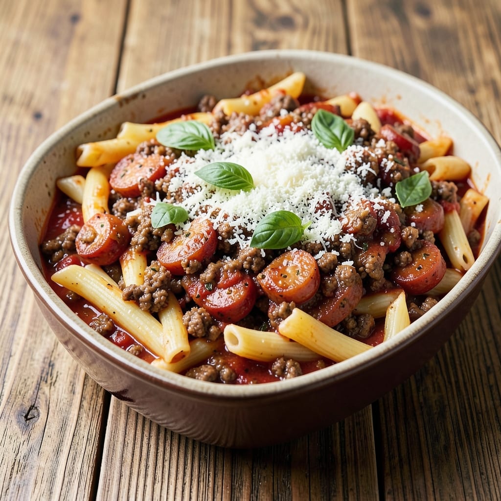 Baked Ziti Recipe with Ground Beef and Italian Sausage: One-Pan Italian Feast With Meat-Loaded Layers