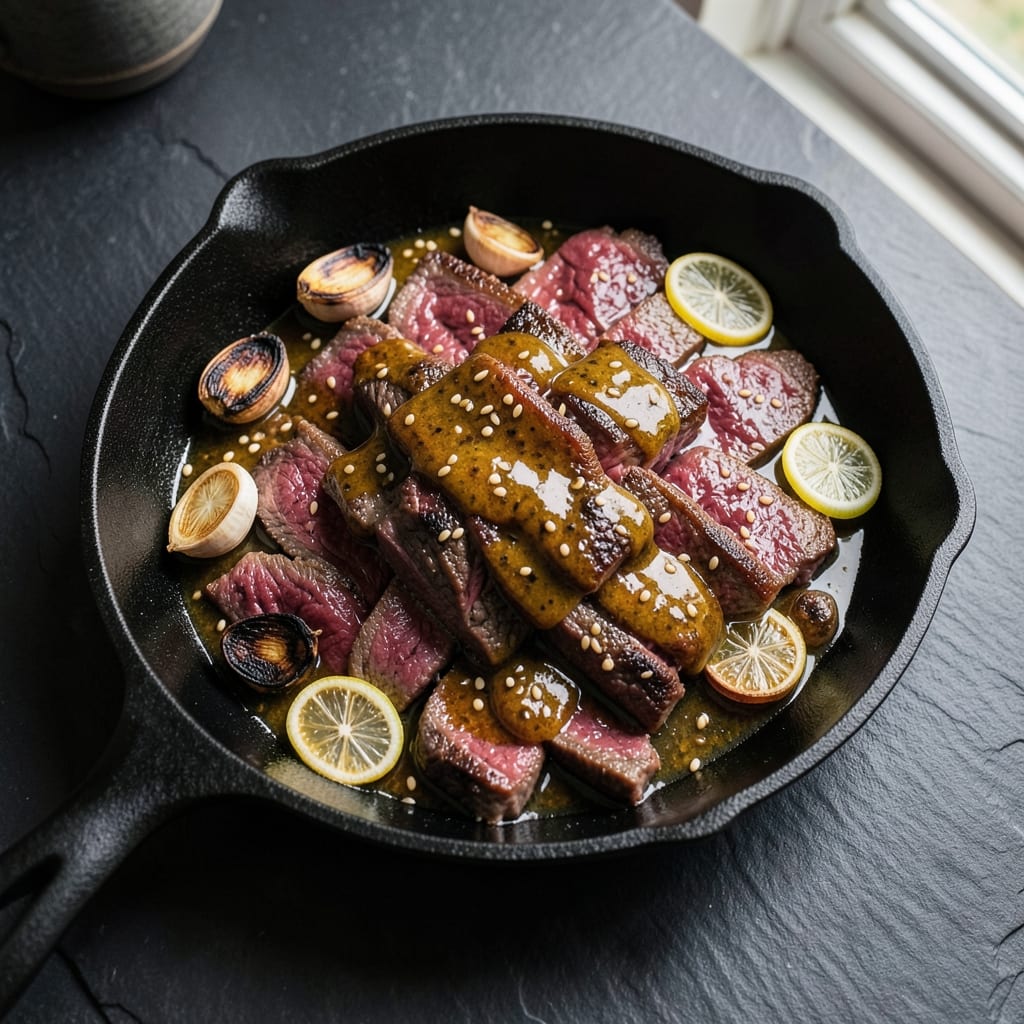 Beef Sizzlers Recipe: Crispy-Crusted Skirt Steak Stacks