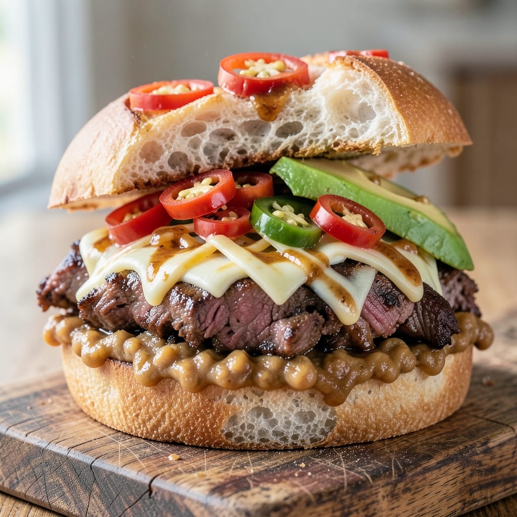 Chunky Beef Mexican Sandwich Recipe: Crunchy Tortilla Hugs With Spiced Beef Layers