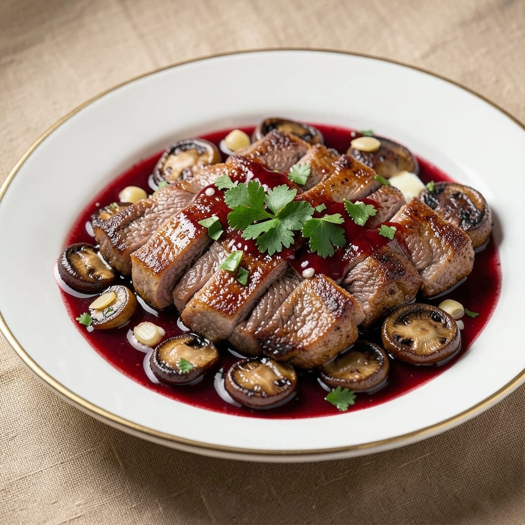 Beat Bobby Flay's Beef Stroganoff Recipe: Sour Cream Velouté with Pan-Seared Crust