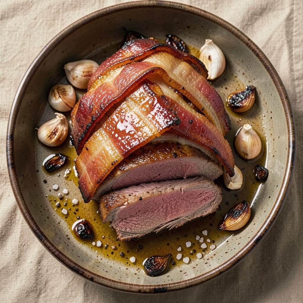 Bacon-Wrapped Roast Beef Recipe: Smoky Crust Meets Juicy Pink Heart