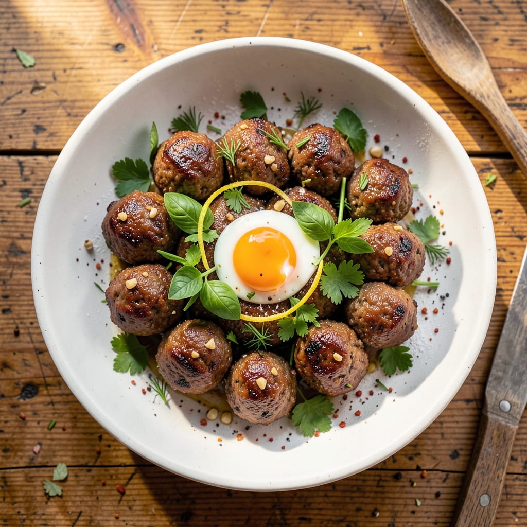 Angus Ground Beef Recipes: Savory Meatballs With Hidden Herb Crust