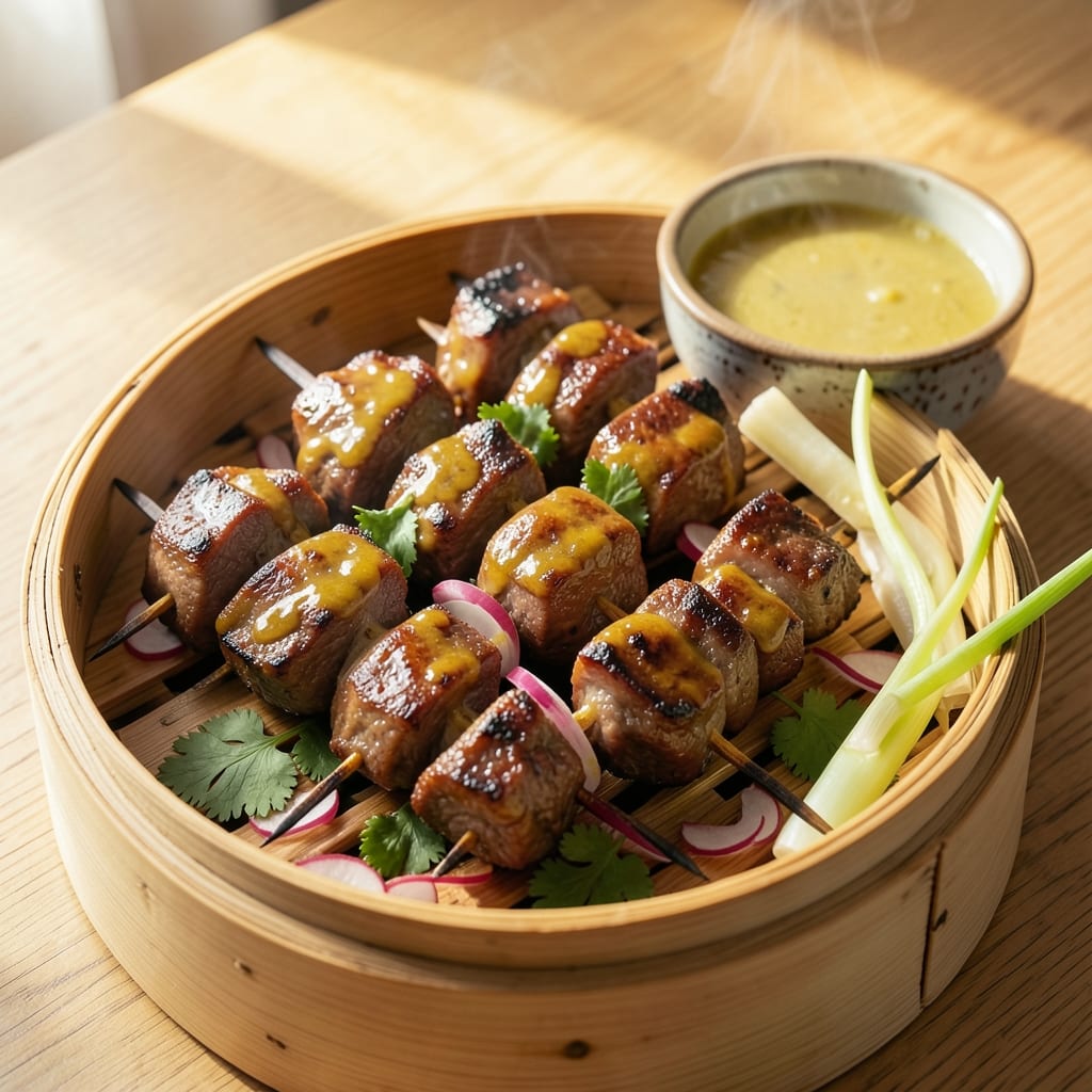 Banyan Beef Skewers Recipe: Charred Spice and Coconut Milk Harmony