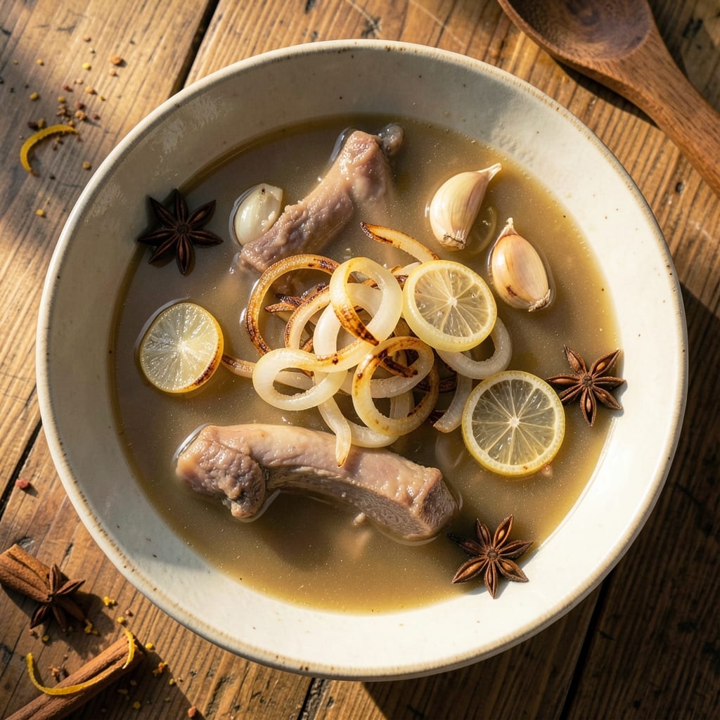 Asian Beef Bone Soup Recipe: Fragrant Star Anise and Ginger Elixir