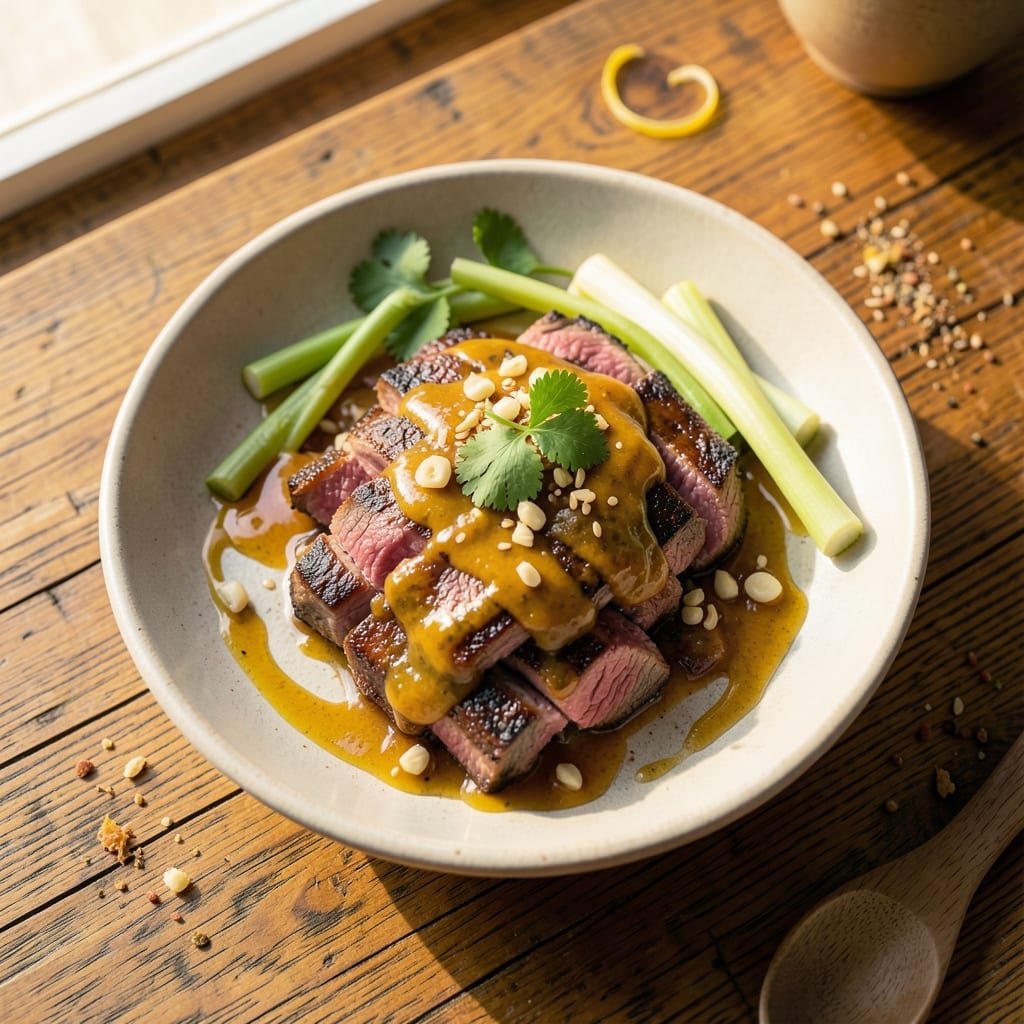 Authentic Beef Lok Lak Recipe: Crispy Wok-Sear and Tangy Tamarind Glaze